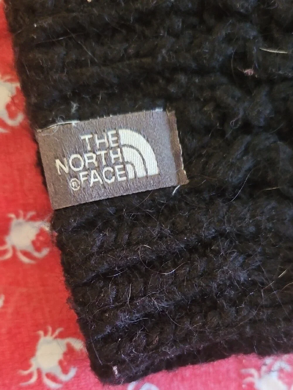 The North Face Black Cable-Knit Fold-Over Beanie